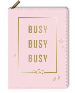 Notizbuch mit Reißverschluss – Busy, busy, busy