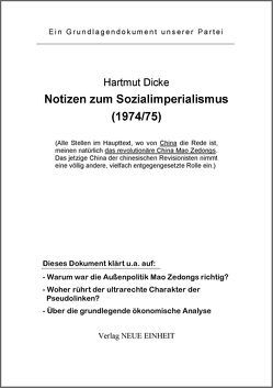 Notizen zum Sozialimperialismus (1974/75) von Dicke,  Hartmut