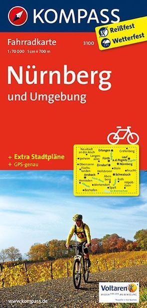 KOMPASS Fahrradkarte Nürnberg und Umgebung von KOMPASS-Karten GmbH