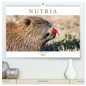 NUTRIA mit Nachwuchs (hochwertiger Premium Wandkalender 2024 DIN A2 quer), Kunstdruck in Hochglanz von SchnelleWelten,  SchnelleWelten