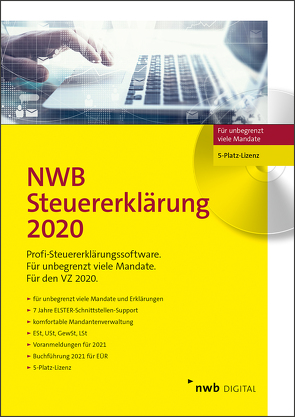 NWB Steuererklärung 2020 – 5-Platz-Lizenz