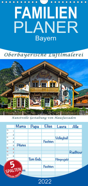 Familienplaner Oberbayerische Lüftlmalerei (Wandkalender 2022 , 21 cm x 45 cm, hoch) von Zillich,  Bernd