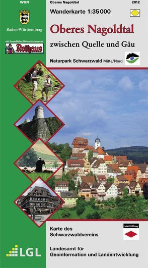 Wanderkarte 1:35000 Oberes Nagoldtal von Landesamt für Geoinformation und Landentwicklung Baden-Württemberg (LGL)