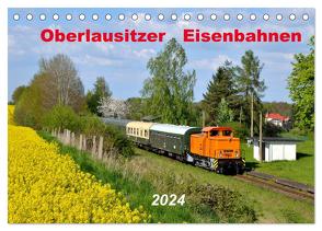 Oberlausitzer Eisenbahnen 2024 (Tischkalender 2024 DIN A5 quer), CALVENDO Monatskalender von Heinzke,  Robert