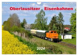 Oberlausitzer Eisenbahnen 2024 (Wandkalender 2024 DIN A4 quer), CALVENDO Monatskalender von Heinzke,  Robert