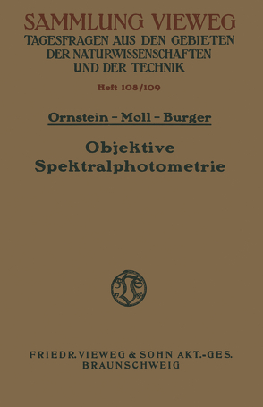 Objektive Spektralphotometrie von Ornstein,  Leonard Salomon