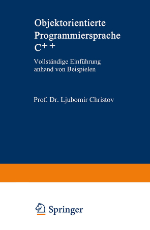 Objektorientierte Programmiersprache C++ von Christov,  Ljubomir