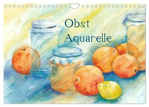 Obst Aquarelle (Wandkalender 2024 DIN A4 quer), CALVENDO Monatskalender von Krause,  Jitka