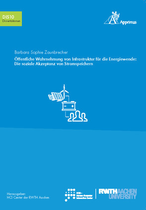 Öffentliche Wahrnehmung von Infrastruktur für die Energiewende: Die soziale Akzeptanz von Stromspeichern von Zaunbrecher,  Barbara