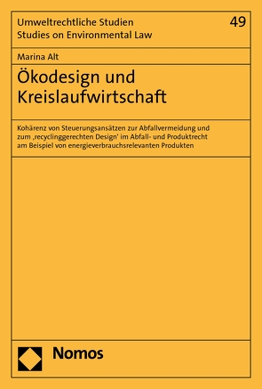 Ökodesign und Kreislaufwirtschaft von Alt,  Marina