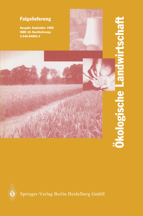 Ökologische Landwirtschaft von Lünzer,  I., Vogtmann,  H.