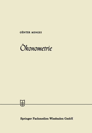 Ökonometrie von Menges,  Günter