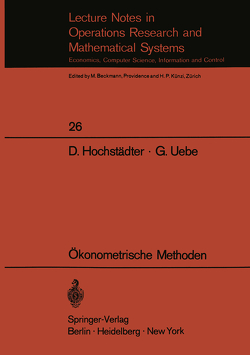 Ökonometrische Methoden von Hochstädter,  Dieter, Uebe,  Götz