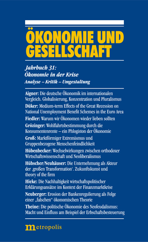 Ökonomie in der Krise von Grözinger,  Gerd, Heise,  Arne, Peukert,  Helge