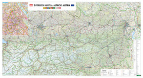 Österreich, Straßenkarte 1:300.000, Großformat, Magnetmarkiertafel