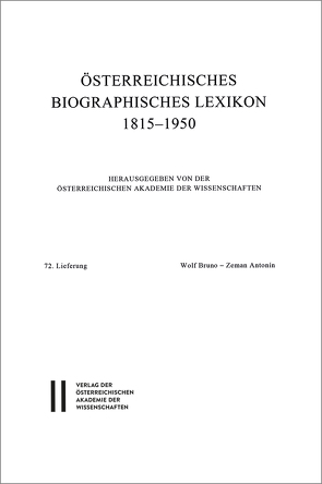 Österreichisches Biographisches Lexikon 1815-1950 / Österreichisches Biographisches Lexikon 1815–1950 von Wissenschaften,  Österreichische Akademie der