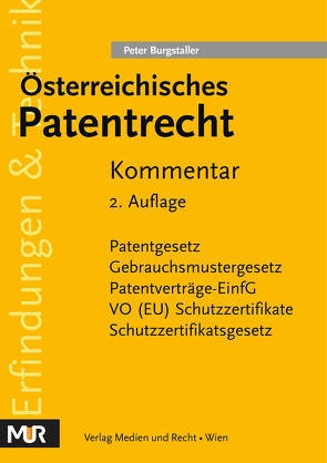 Österreichisches Patentrecht von Burgstaller,  Peter