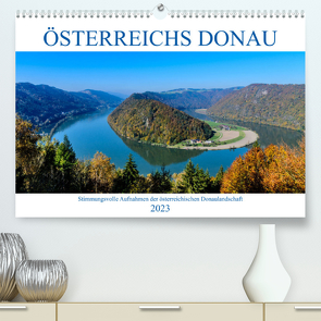 Österreichs DonauAT-Version (Premium, hochwertiger DIN A2 Wandkalender 2023, Kunstdruck in Hochglanz) von Simlinger,  Wolfgang