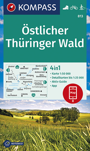 KOMPASS Wanderkarte Östlicher Thüringer Wald von KOMPASS-Karten GmbH