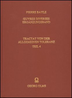 Œuvres diverses – Ergänzungsband von Bayle,  Pierre, Kurbacher,  Frauke Annegret, Semerau,  Daniel