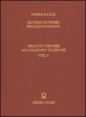 Œuvres diverses – Ergänzungsband von Bayle,  Pierre, Kurbacher,  Frauke Annegret, Semerau,  Daniel