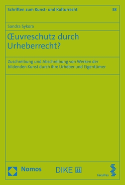 Œuvreschutz durch Urheberrecht? von Sykora,  Sandra