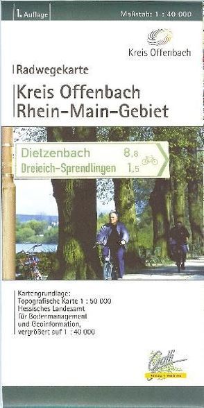 Offenbach Landkreis – Radwegekarte mit Frankfurt und Hanau