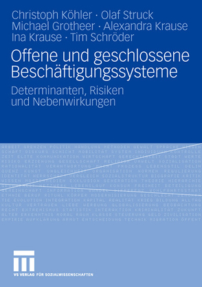 Offene und geschlossene Beschäftigungssysteme von Grotheer,  Michael, Köhler,  Christoph, Krause,  Alexandra, Krause,  Ina, Schröder,  Tim, Struck,  Olaf