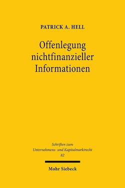 Offenlegung nichtfinanzieller Informationen von Hell,  Patrick A.