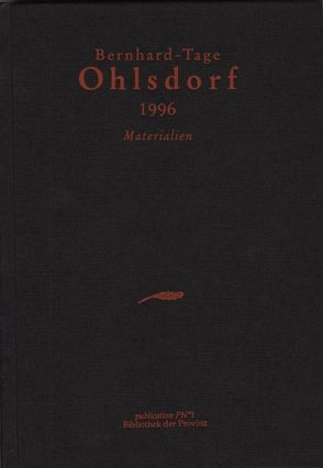 Bernhard-Tage Ohlsdorf 1996 von Bachmaier,  Helmut, Forte,  Luigi, Gebesmair,  Franz, Hamm,  Peter, Pittertschatscher,  Alfred