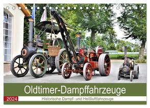 Oldtimer-Dampffahrzeuge. Historische Dampf- und Heißluftfahrzeuge (Tischkalender 2024 DIN A5 quer), CALVENDO Monatskalender von Klünder,  Günther