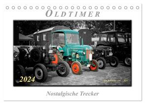 Oldtimer – nostalgische Trecker (Tischkalender 2024 DIN A5 quer), CALVENDO Monatskalender von Roder,  Peter