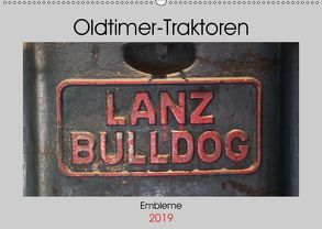 Oldtimer Traktoren – Embleme (Wandkalender 2019 DIN A2 quer) von Ehrentraut,  Dirk