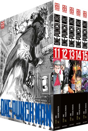 ONE-PUNCH MAN – Box mit Band 11-15 von Murata,  Yusuke, ONE, Schmitt-Weigand,  John