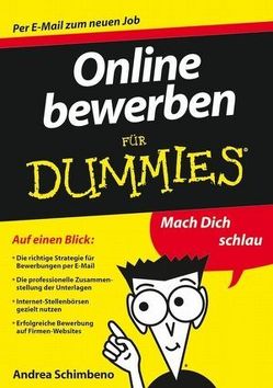 Online bewerben für Dummies von Schimbeno,  Andrea