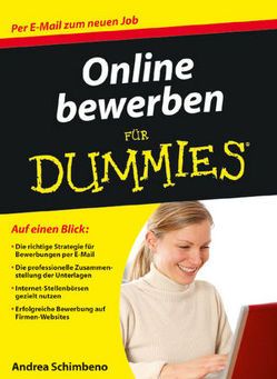 Online bewerben für Dummies von Schimbeno,  Andrea