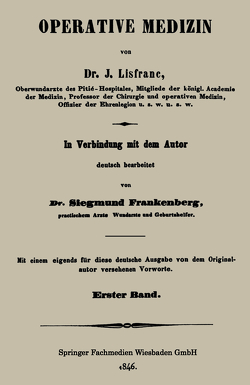 Operative Medizin von Lisfranc,  Jacques