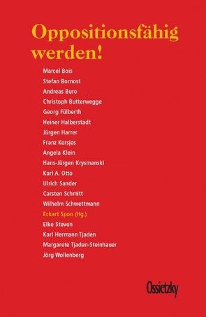 Oppositionsfähig werden! von Spoo,  Eckart