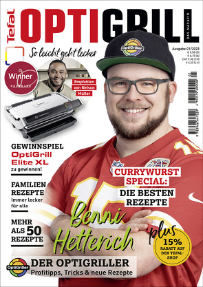 OptiGrill Magazin Heft Nr. 1-2023 So leicht geht lecker. Über 50 Rezepte u.a. von Benni „Der OptiGriller“ von Heel Verlag