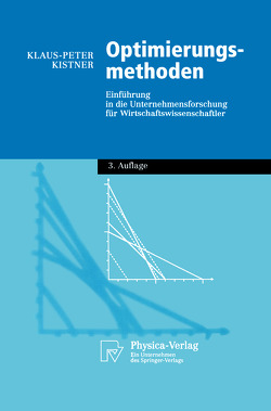 Optimierungsmethoden von Kistner,  Klaus-Peter