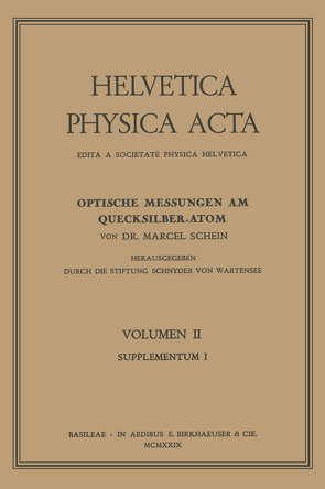 Optische Messungen am Quecksilber-Atom von SCHEIN