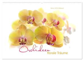 Orchideen florale Träume (Wandkalender 2024 DIN A2 quer), CALVENDO Monatskalender von Schmidbauer,  Heinz