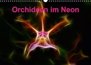 Orchideen im Neon (Wandkalender 2019 DIN A3 quer) von Brömstrup,  Peter