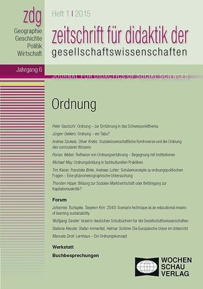 Ordnung von Birke,  Franziska, Droll,  Manuela, Fuchs,  Karin, Gautschi,  Peter, Hippe,  Thorsten, Immerfall,  Stefan