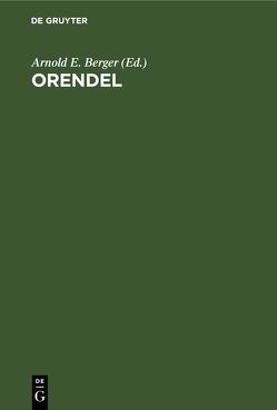 Orendel von Berger,  Arnold E.