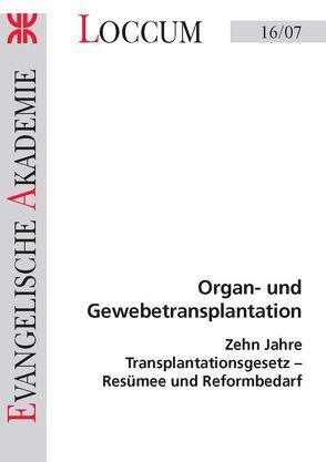 Organ-und Gewebetransplantation von Charbonnier,  Ralph, Laube,  Martin