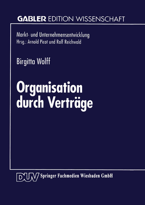 Organisation durch Verträge von Wolff,  Birgitta