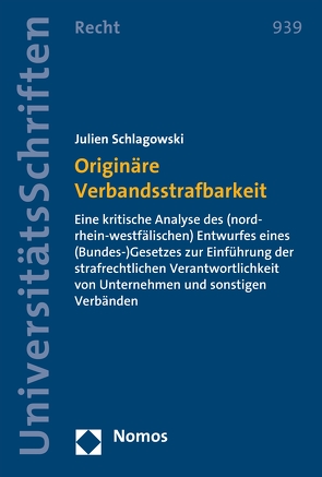 Originäre Verbandsstrafbarkeit von Schlagowski,  Julien