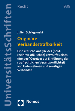 Originäre Verbandsstrafbarkeit von Schlagowski,  Julien