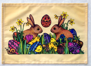 Ostern Tischset Platzdeckchen – Hase und Küken von Revano,  Veronika